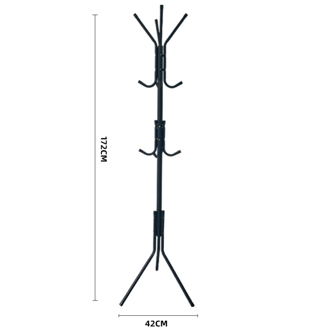 Cuier tip pom, pentru hol, 3 nivele, 12 agatatori, metal, 175 cm, negru Cuier tip pom, pentru hol, 3 nivele, 12 agatatori, metal, 175 cm, negru